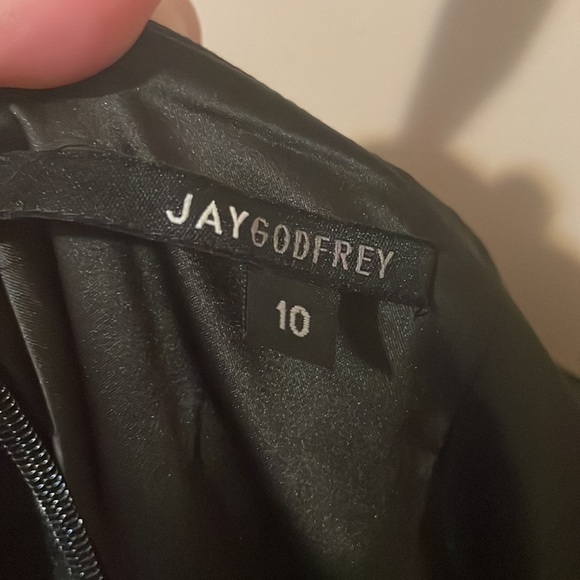 JayGodfrey Black Mannix Asymmetrical Ruffle Dress - Picture 2 of 8